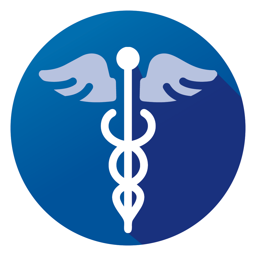 blue caduceus icon